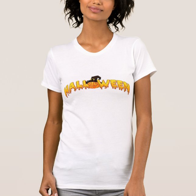 Camiseta bruxa-de-abóbora (Frente)