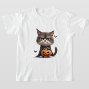 Camiseta Bruxa de Abóbora Mal-Humorada Tema de Halloween 🎃