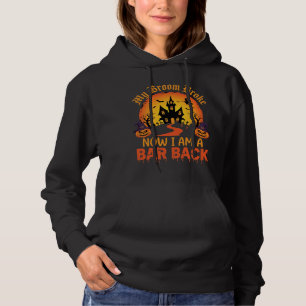 Camiseta Bruxa de Bar Halloween Meu Vassoura Quebrou