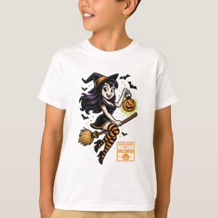 Camiseta Bruxa de Cartoon - Aprovada pelo Dia das Bruxas