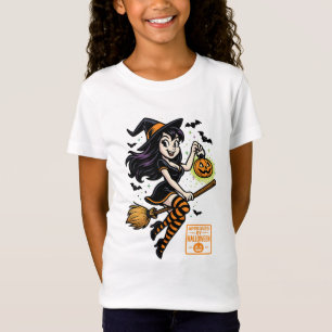 Camiseta Bruxa de Cartoon - Aprovada pelo Dia das Bruxas
