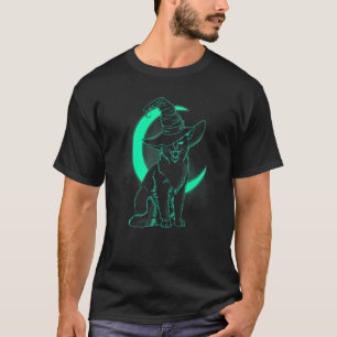 Camiseta Bruxa de Chapéu de Gatinho Assustador Halloween Ga