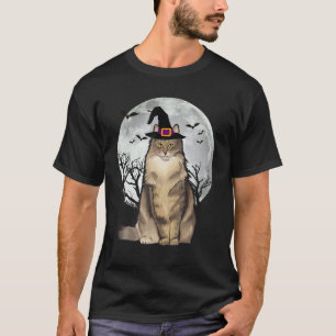 Camiseta Bruxa de Chapéu de Gato da Floresta Norueguesa Ass