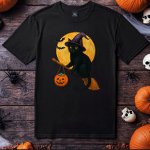 Bruxa de Gato Chapéu Abóbora Halloween
