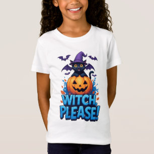 Camiseta Bruxa de Gato Fofo Abóbora Halloween 🐈⬛