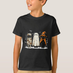 Camiseta Bruxa de Gato Preto Retro Y Halloween Mulheres Hom
