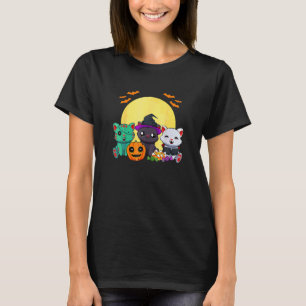 Camiseta Bruxa de Gato Zumbi Vampiro Preguiçoso Fantasia de