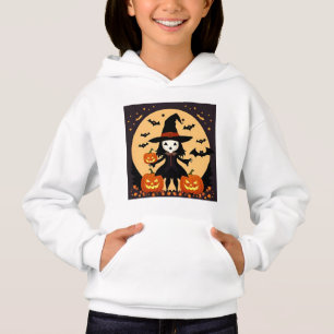 Camiseta Bruxa de Halloween com Abóboras