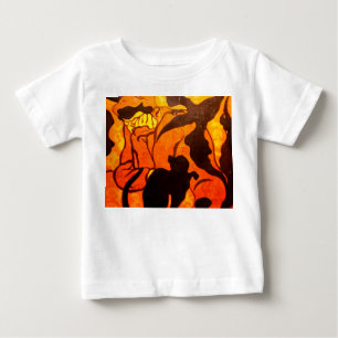 Camiseta Bruxa de Halloween com um Gato Negro
