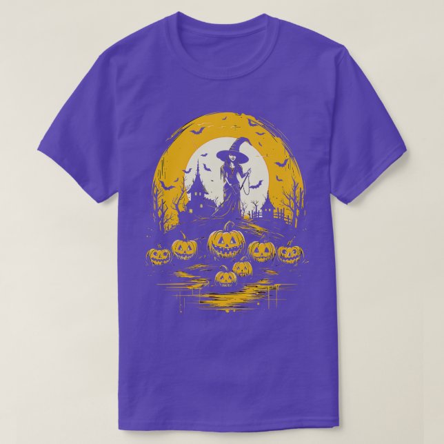 Camiseta Bruxa de Halloween de Bewitching (Frente do Design)