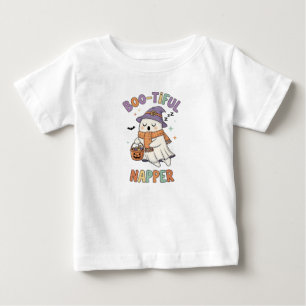 Camiseta Bruxa de Halloween Dormindo Fofa Fantasma Adormeci