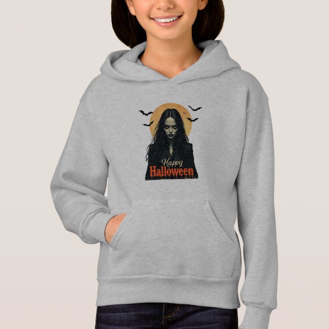 Camiseta Bruxa de Halloween Gótica (Frente)