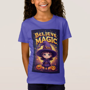 Camiseta Bruxa de Halloween Personagem Com Exposição de Abó