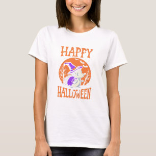 Camiseta Bruxa de ouriço feliz de Halloween