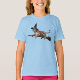 Camiseta Bruxa de Tigre Divertida para Crianças