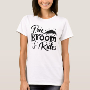 Camiseta Bruxa Divertida - Passeios de Vassoura Grátis Cute