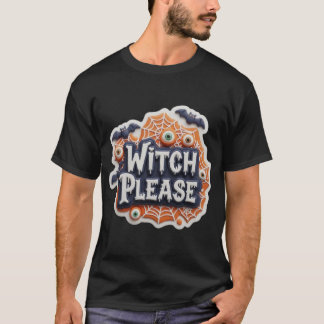Camiseta Bruxa Divertida Por Favor gráfico de Halloween