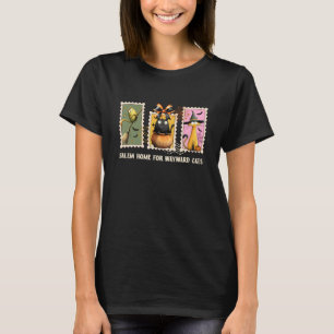 Camiseta Bruxa Divertida Salem Gatos Pretos 1692 Halloween