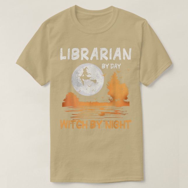Camiseta Bruxa Do Dia Da Bibliotecária No Dia das Bruxas da (Frente do Design)