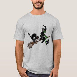 Camiseta Bruxa do Dia das Bruxas no Broomstick