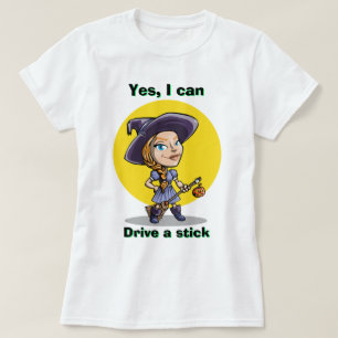 Camiseta Bruxa do Dia das Bruxas Sim Eu posso dirigir uma c