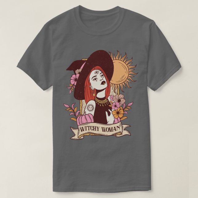 Camiseta bruxa do Halloween 4 (Frente do Design)
