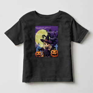 Camiseta Bruxa do Halloween do Anime Bonito