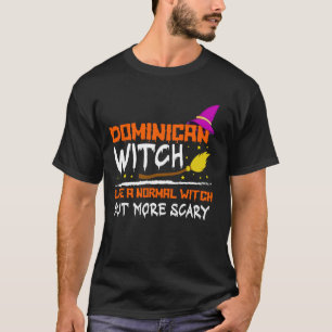 Camiseta Bruxa Dominicana Assustadora Feiticeira do Hallowe