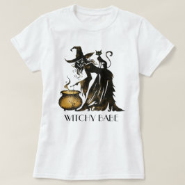 Camiseta Bruxa e Gato