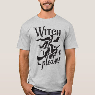 Camiseta Bruxa e Gato Preto: Companheiras Encantadas
