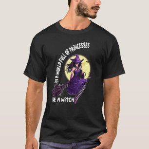 Camiseta Bruxa Em Uma Estrada Do Deserto Escuro, Mulher De