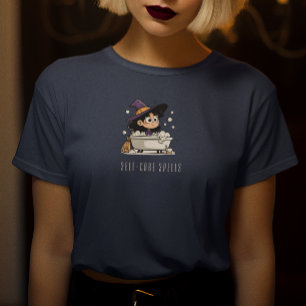 Camiseta Bruxa Engraçada Halloween “Feitiços de Autocuidado