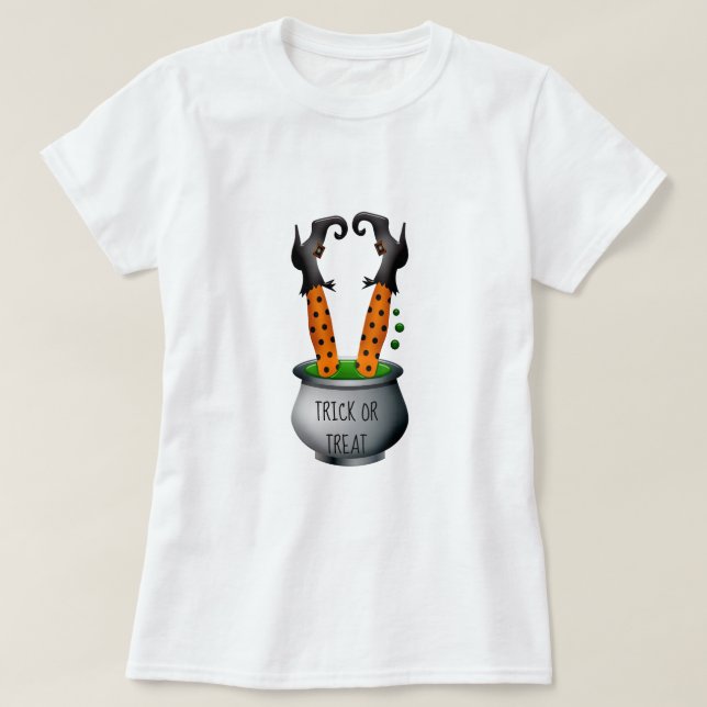 Camiseta Bruxa engraçada no tema do dia das bruxas de Culdr (Frente do Design)