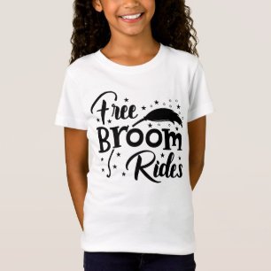 Camiseta Bruxa Engraçada - Passeios de Vassoura Grátis Cute