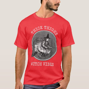 Camiseta Bruxa Engraçada T, Bruxa Espessa Coxa, Bruxa Víbor