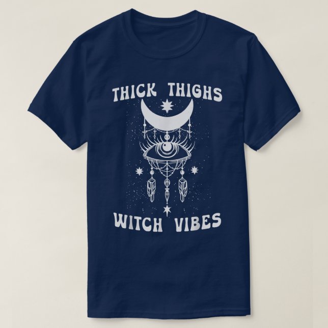 Camiseta Bruxa Espessa Vibes Witchy Halloween 579 (Frente do Design)
