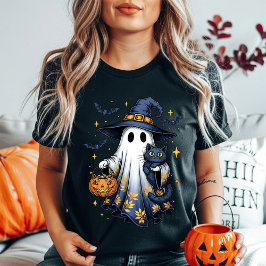 Camiseta Bruxa Fantasma do Halloween | Truque ou Tratar Spo