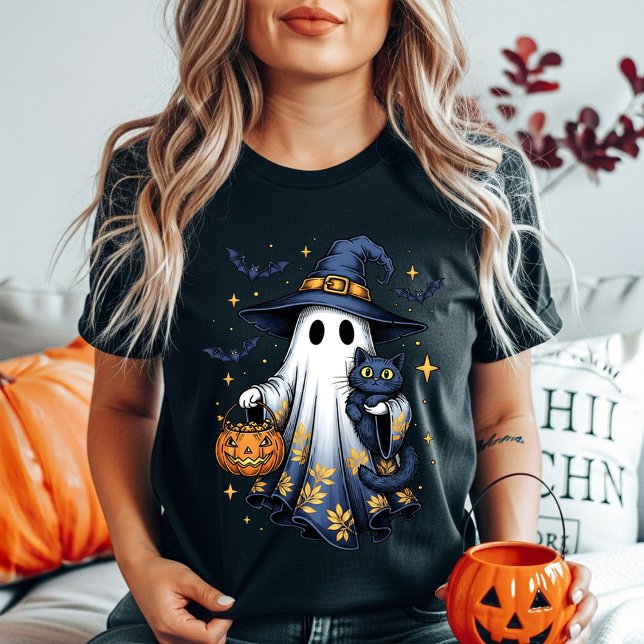 Camiseta Bruxa Fantasma do Halloween | Truque ou Tratar Spo (Criador carregado)