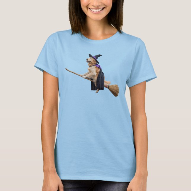 Camiseta Bruxa Fofa do Retriever Dourado (Frente)