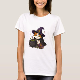 Camiseta Bruxa Gata Mal-Humorada Halloween