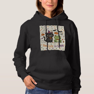 Camiseta Bruxa Gatinho Fofo de Halloween Muito Fofo para As