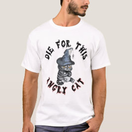 Camiseta Bruxa Gato Raivoso Halloween Gótico