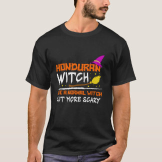 Camiseta Bruxa Hondurenha Assustadora Vassoura do Halloween