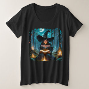 Camiseta Bruxa lendo um Livro - Wicca Halloween 2