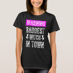 Camiseta Bruxa Mais Má Da Cidade Voando Uma Vassoura Bruxa 