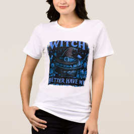 Camiseta Bruxa Melhor Ter Meu Doce Gráfico Divertido de Hal