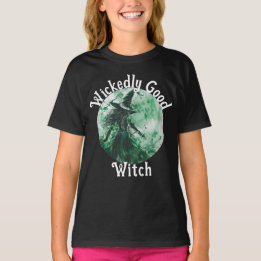 Camiseta Bruxa Muito Boa Desenho de Bruxa Verde