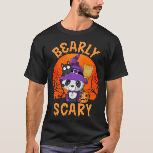 Camiseta Bruxa Panda de Fantasia de Halloween Levemente Ass