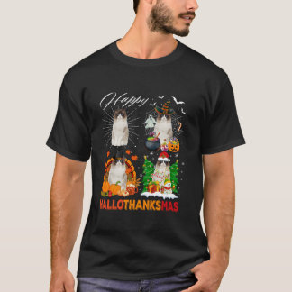 Camiseta Bruxa Peregrino Turquia Papai noel Ragdoll Cats Ha