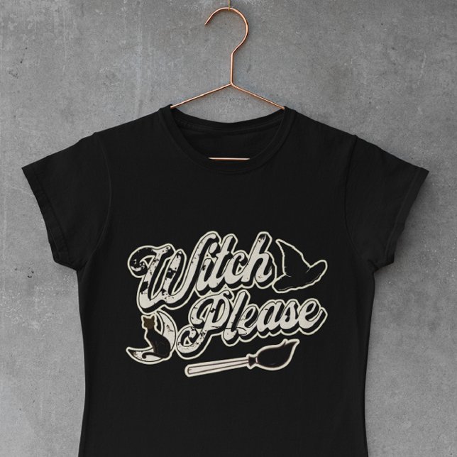 Camiseta Bruxa, por favor | DIA DE AS BRUXAS ENGRAÇADO (Criador carregado)